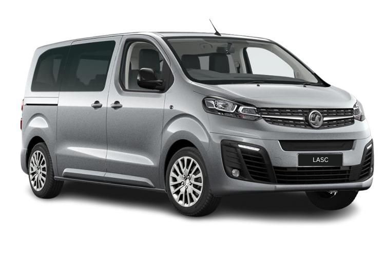 VW Transporter, Vauxhall Vivaro or similar. These can accommodate 8 passengers with up to 8 suitcases(23kg max) or 6 standard suitcases with 4 hand luggage (Cabin size)